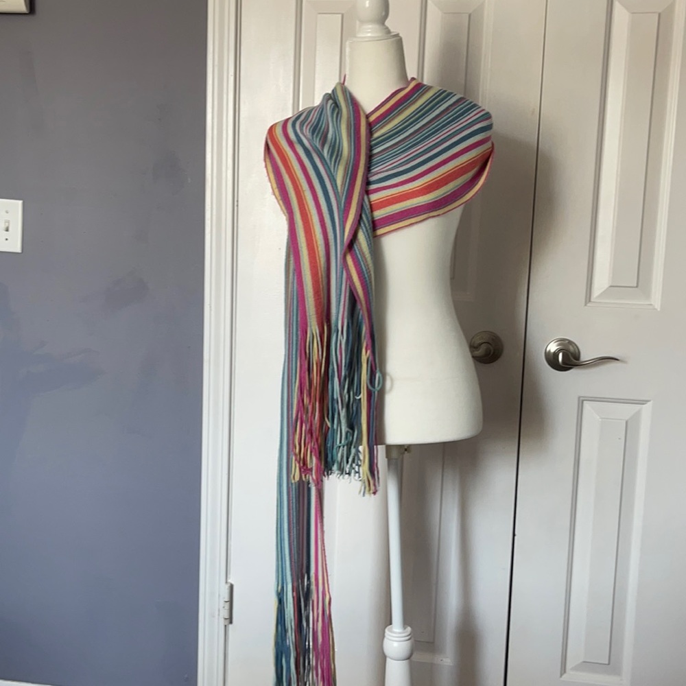 Gap colorful fringe scarf.